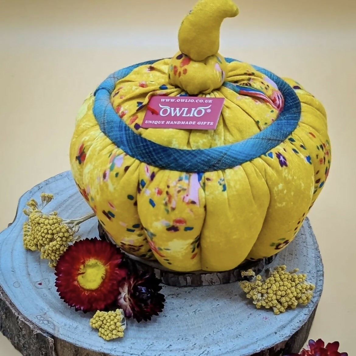 Handmade Pumpkin-Shaped Storage Container