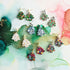 Handmade Glitter Christmas Trees Earrings With Star Studs