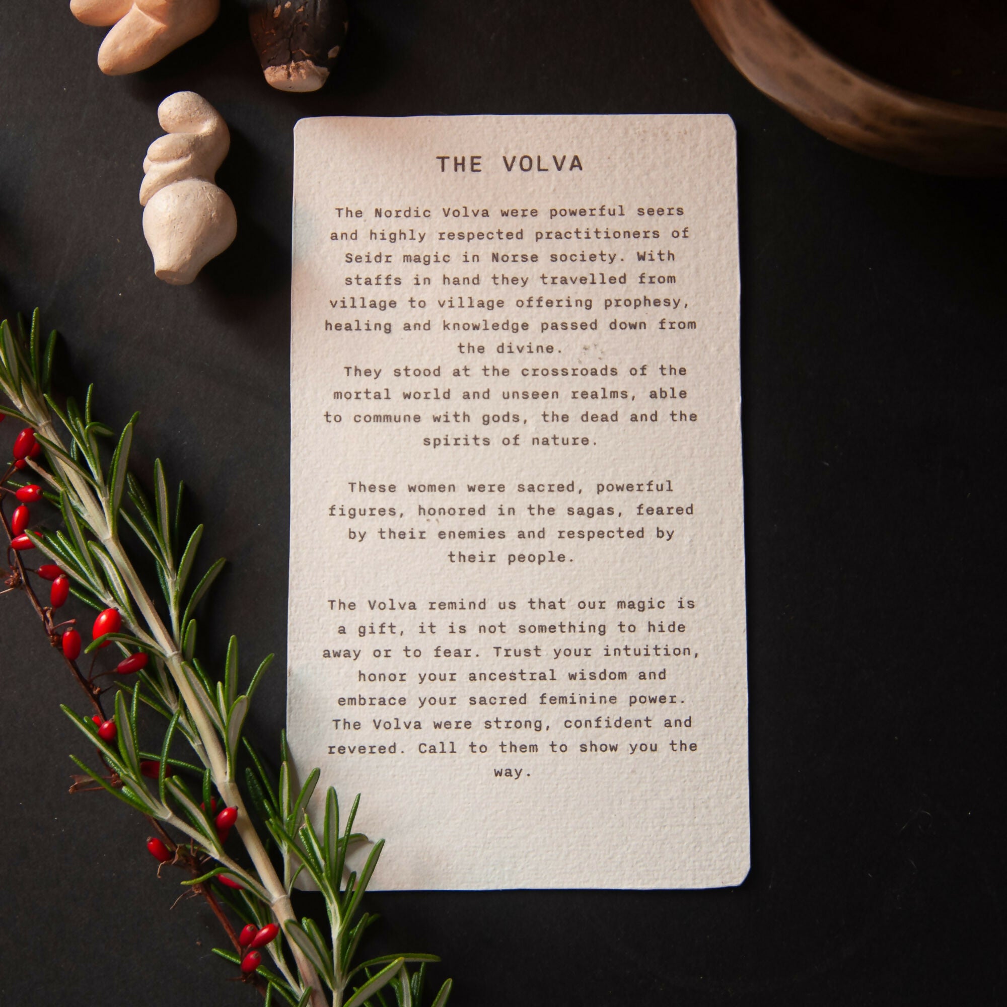 THE VOLVA GODDESS ALTAR CARD