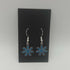 Blue Enamel Flower Earrings