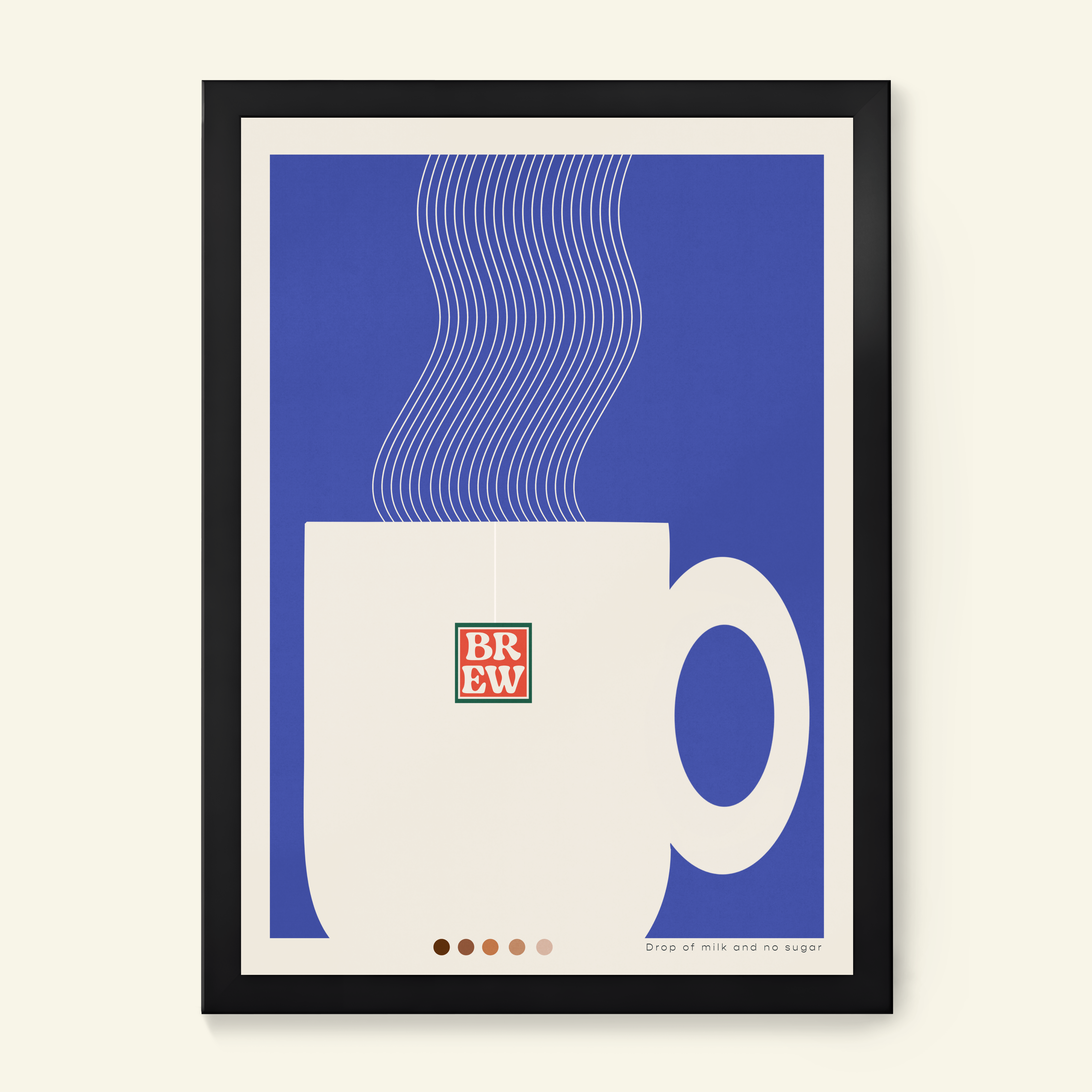 Brew, Mug of Tea Retro Kitchen Print