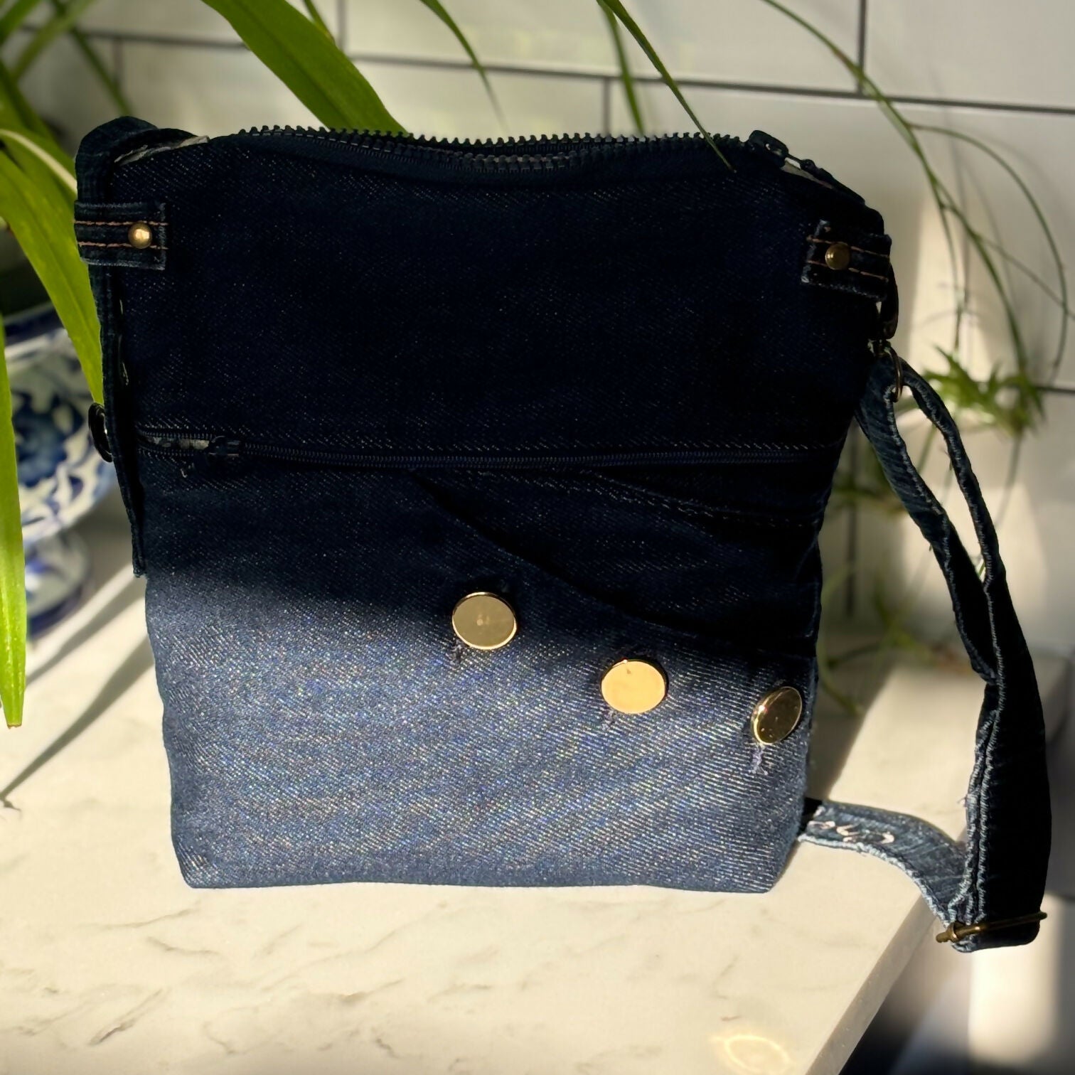 Unique Handcrafted Denim Bag Handbag Made From Upcycled Jeans