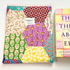 Multicolour Patchwork Pattern Pink Gingham Lining Book Sleeve