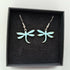 Powder Blue Enamel Dragonfly Earrings