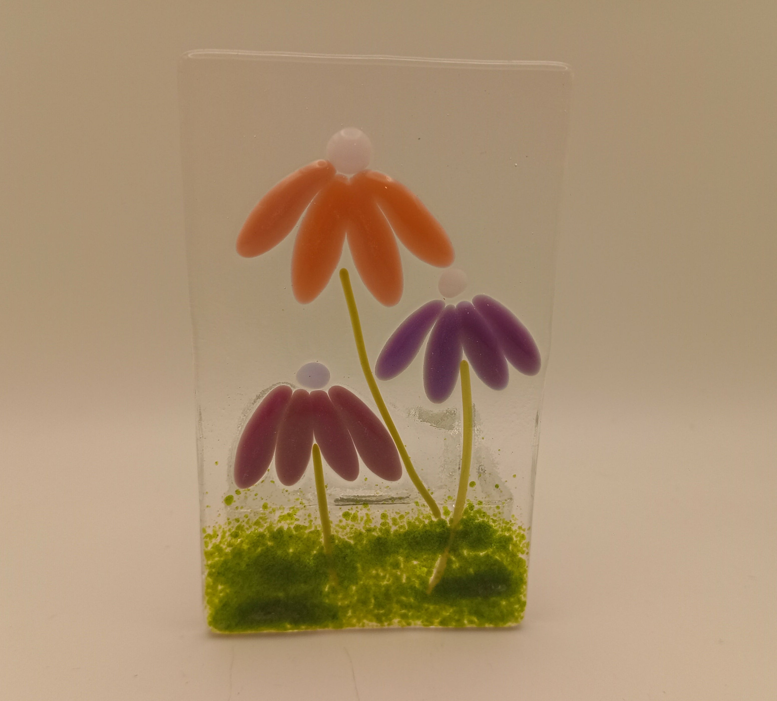 Fused Glass Flower Tealight