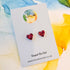 Handmade Glitter Hearts Resin Studs
