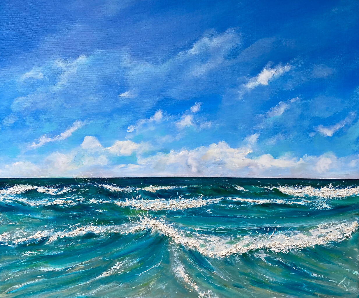 Into The Blue Seascape Painting
