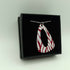 Red with White Striped Enamel Pendant