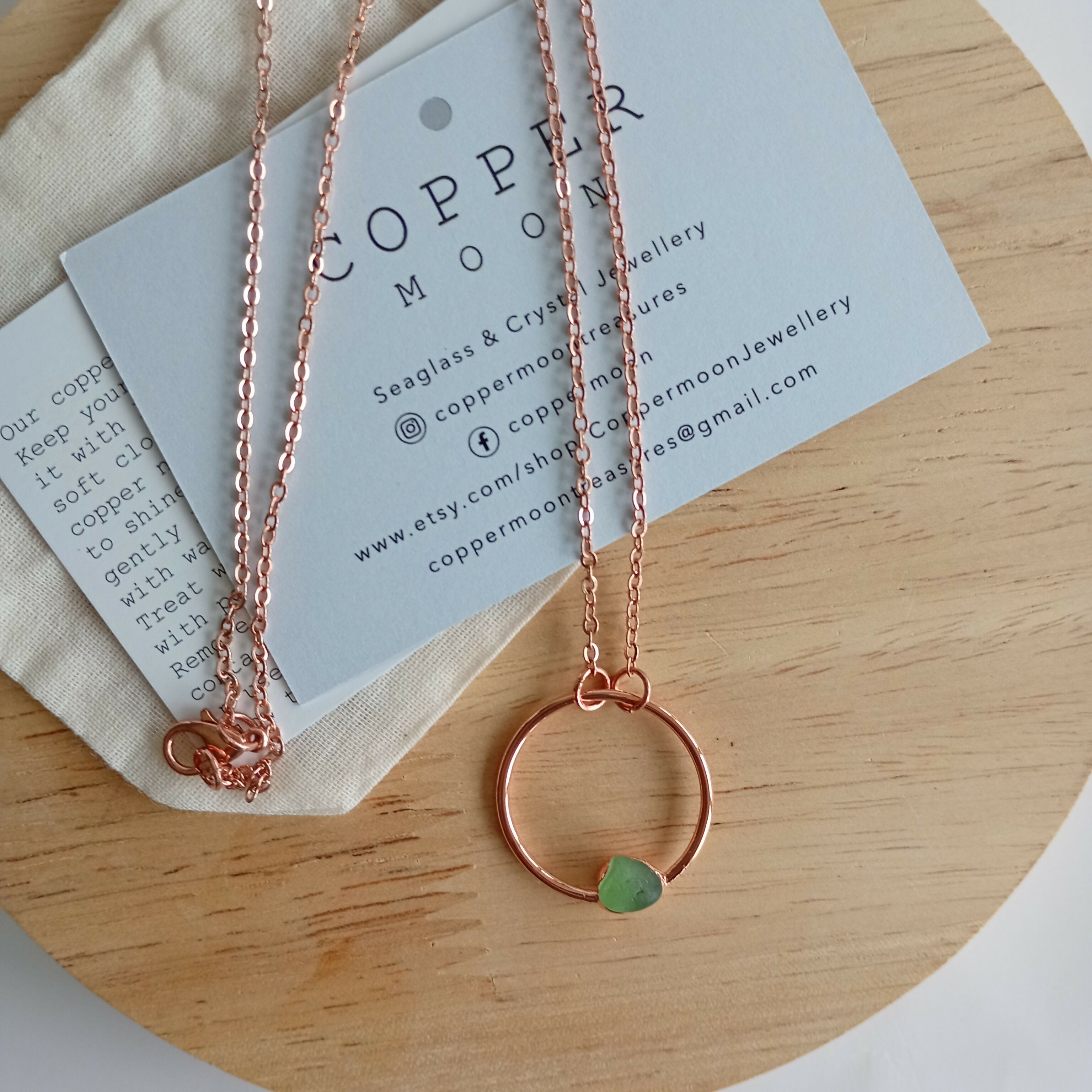 Seaglass Moon Necklace