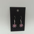 Pink Flower Enamel Earrings