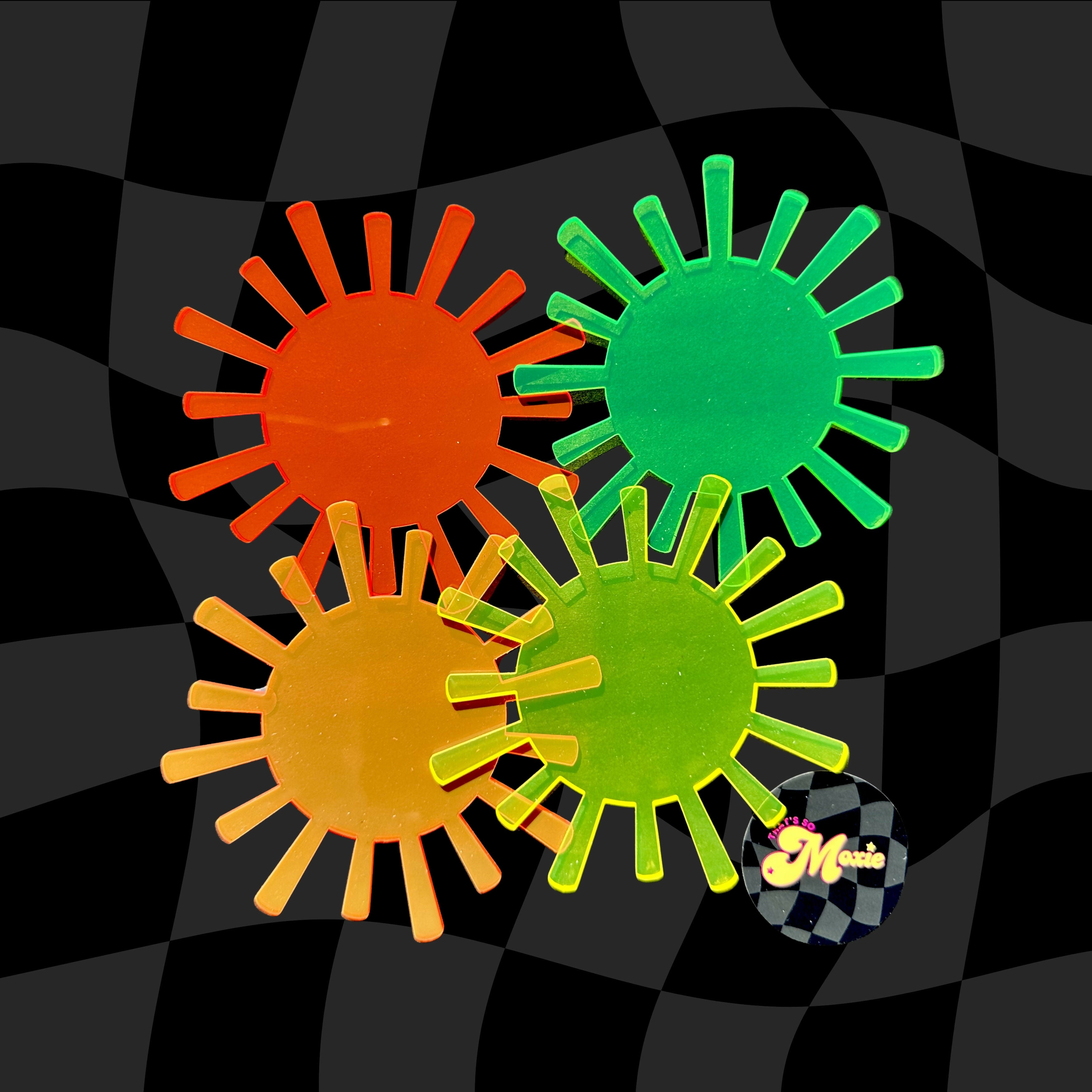 Neon Coaster Set - Acrylic Coasters (Set of 4)