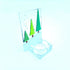 Fused Glass Tealight Holder With Christmas Tree Design