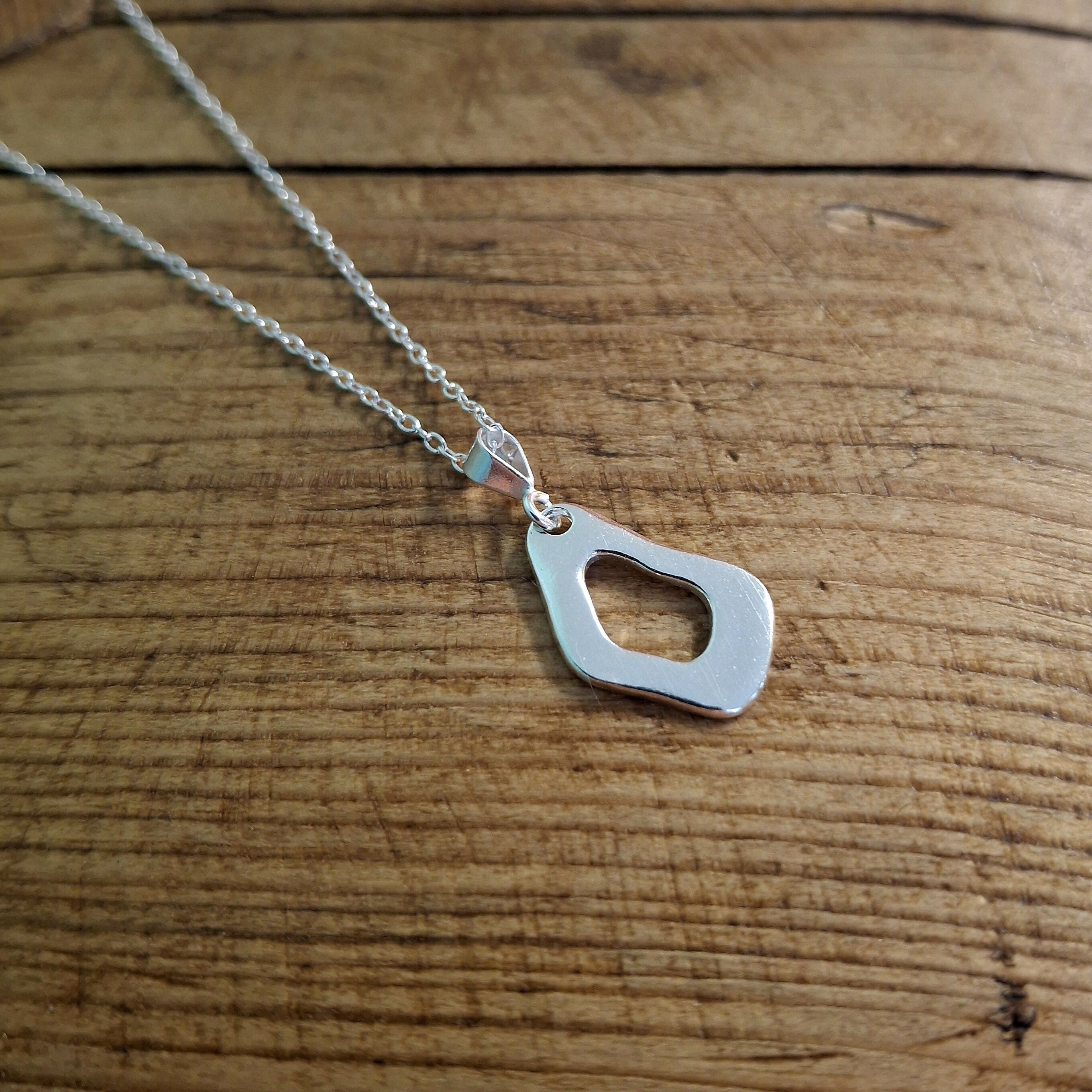 Handmade Squiggly Silver Necklace