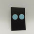 Light Blue Enamel Circle Stud Earrings