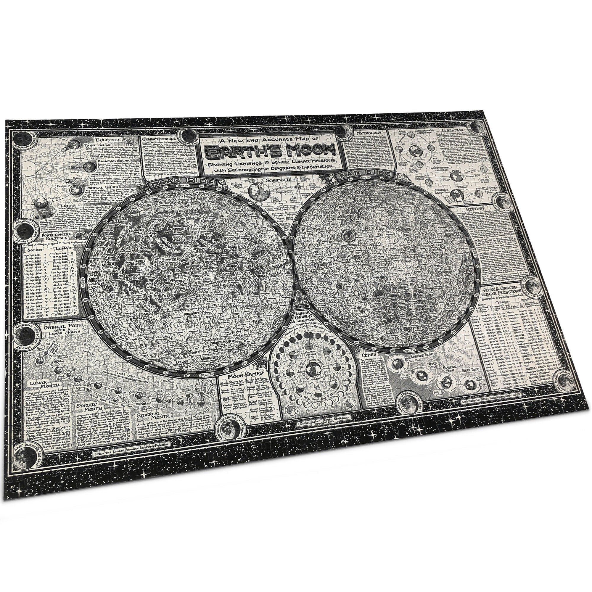 Map of Earth's Moon Jigsaw Puzzle 1000 Pieces