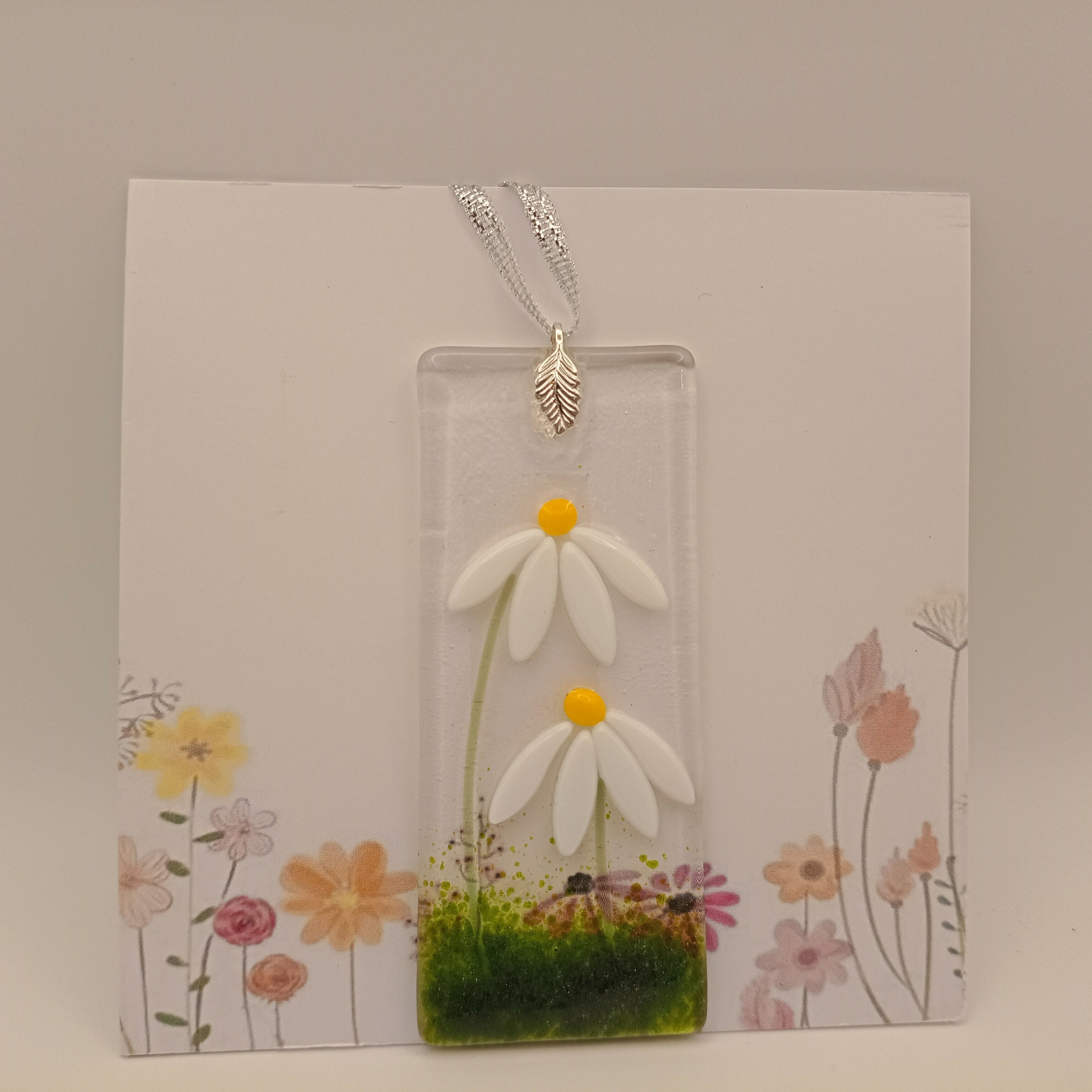 Fused Glass Flower Card