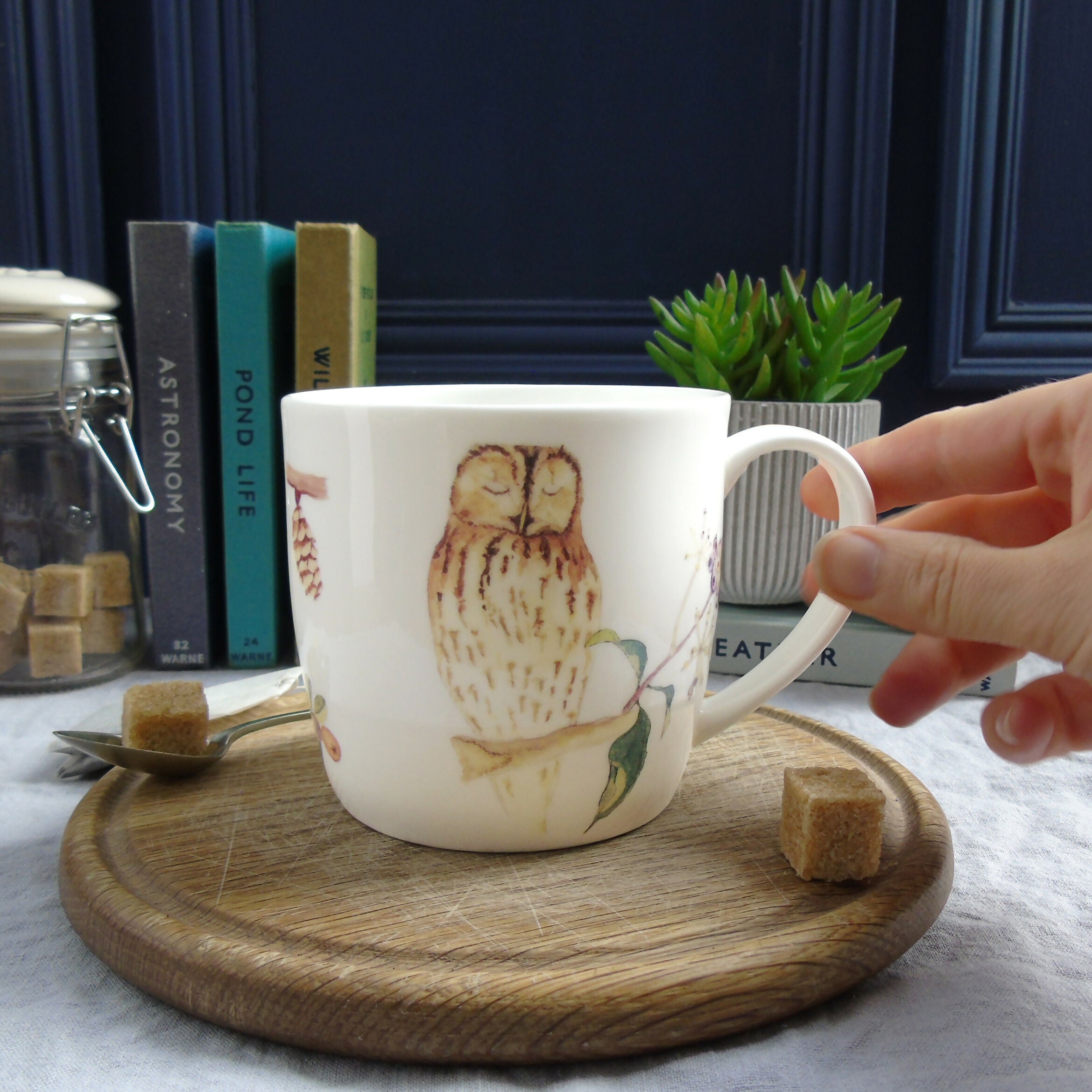 Tawny Owl and Ivy Berries Mug