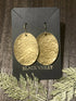 Hammered Oval Brass Earrings