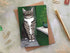 Tabby Cat Green A6 Greeting Card