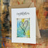 Abstract Sparkle Heart Congratulations Card in Blue