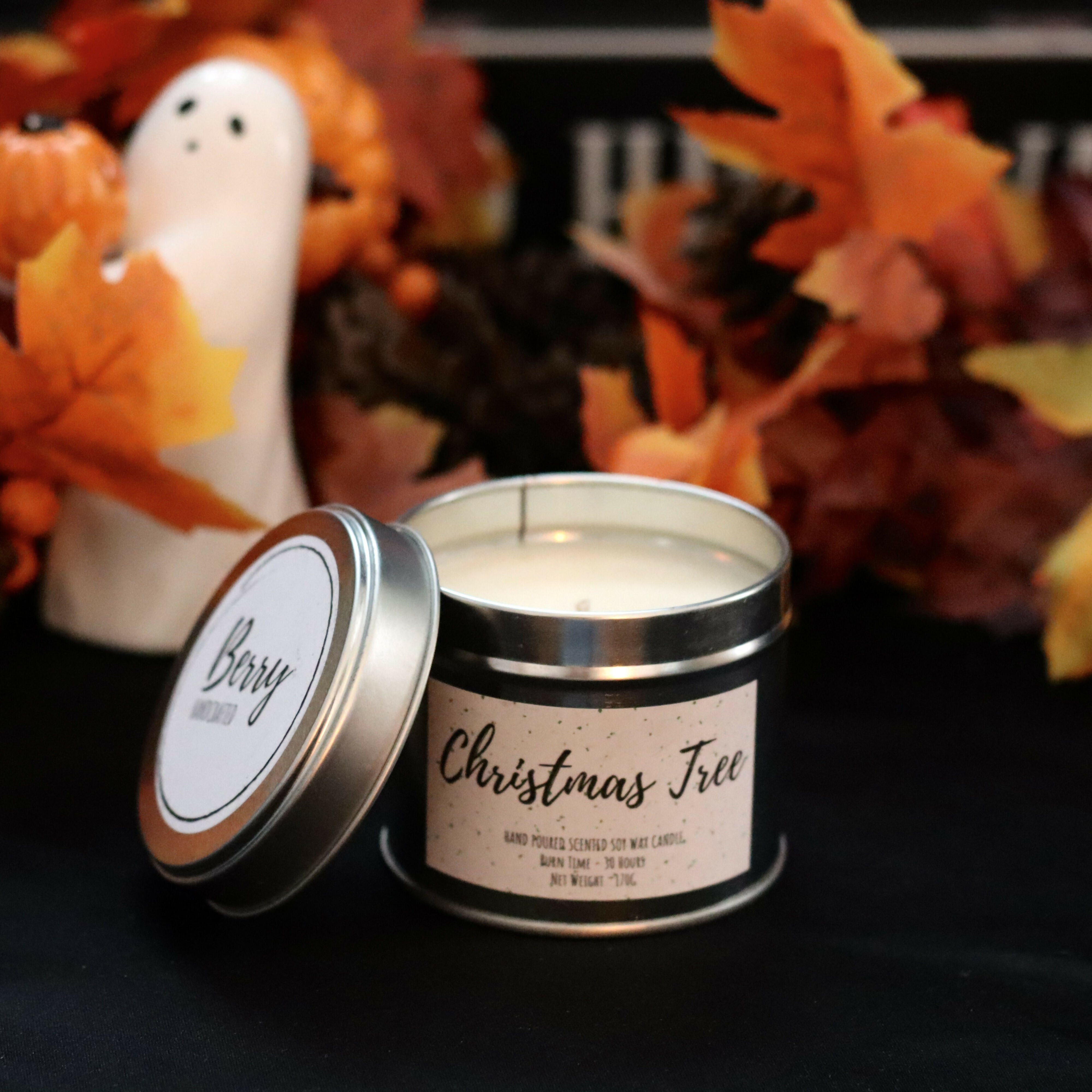 Hand Poured Soy Wax Candle - Christmas Tree