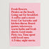 Lifes Joys Print in Pink and Red