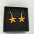 Yellow Enamel Starfish Earrings