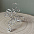Swirling Silver Wire Wrapped Wrist Cuff Bracelet