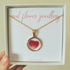 Pressed Rose Heart Necklace Gold Plated Stainless Steel
