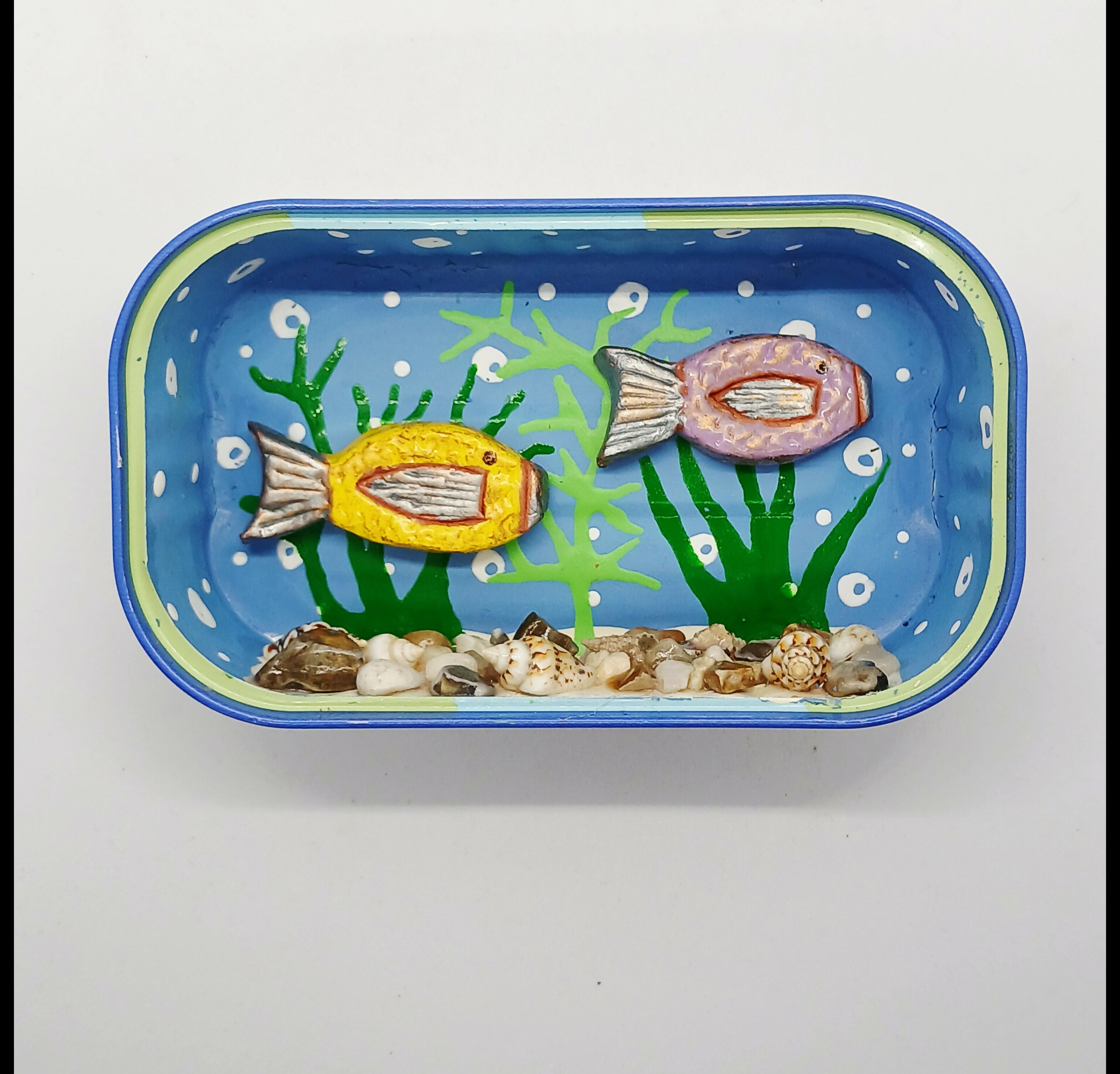 Clay Fish Tin Pet/Desk Buddy