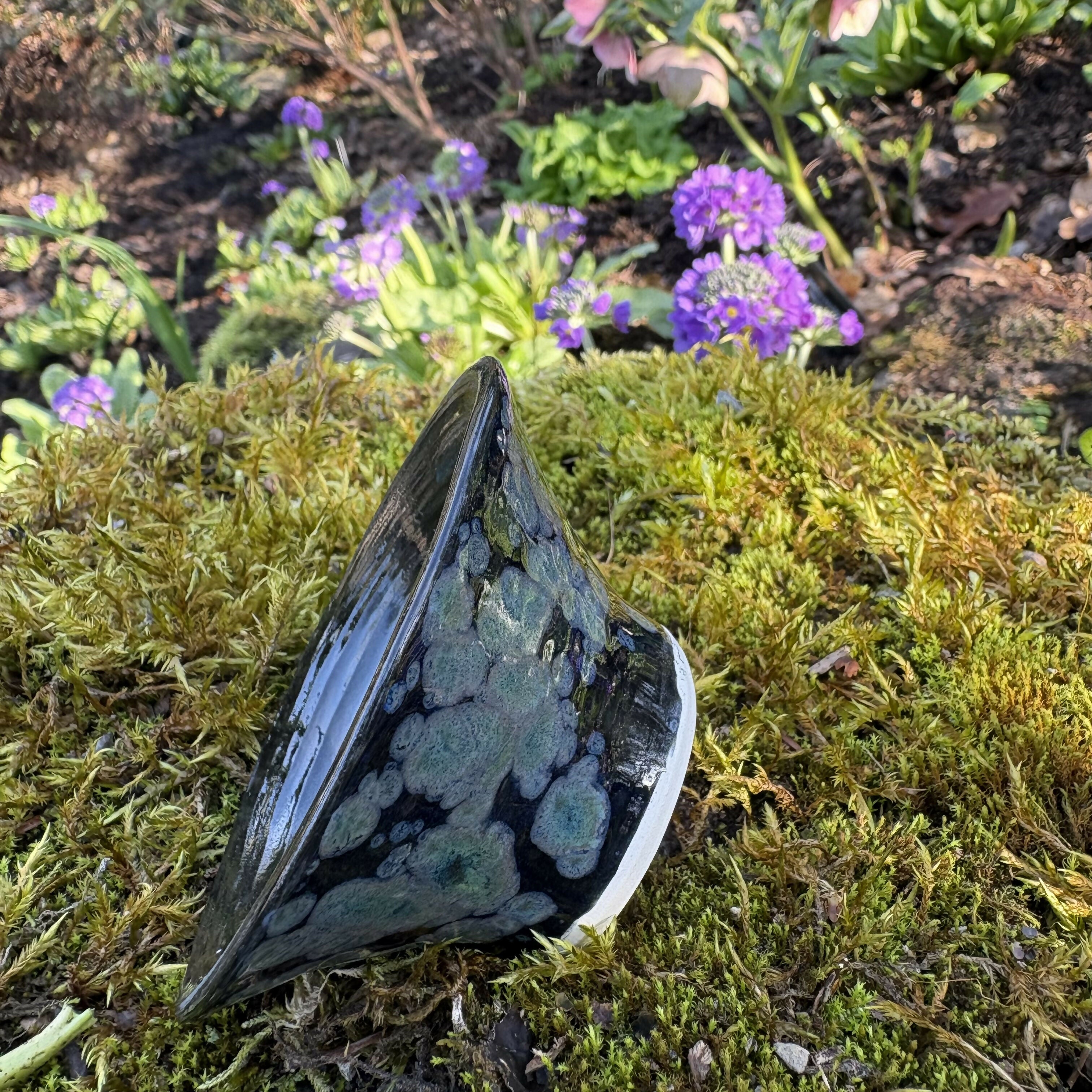 Black and Turquoise Speckled Bowl