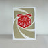 Happy Birthday Card - Beige, Off White and Red Gift Design