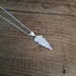 Handmade Fancy Leaf Silver Charm Necklace