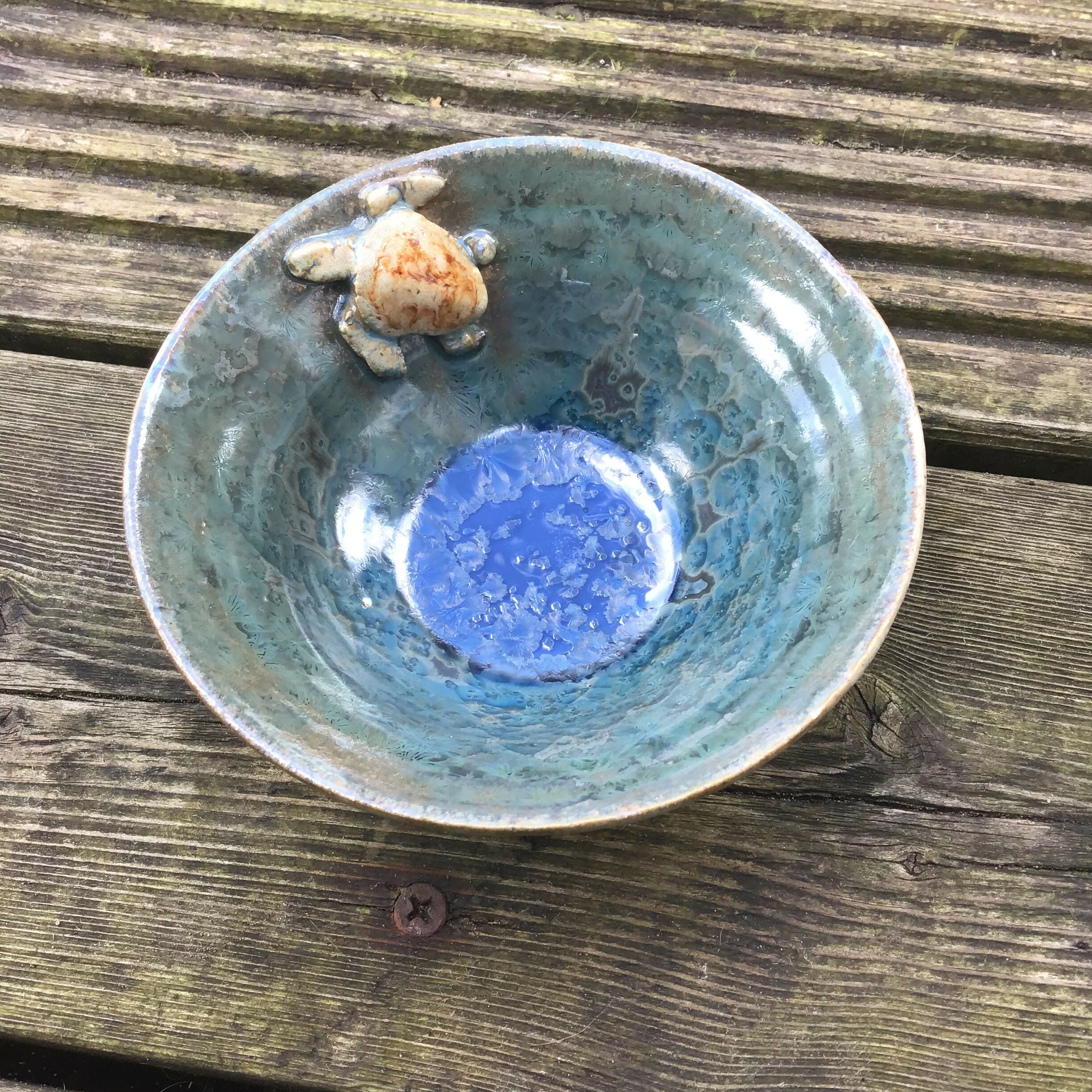 Crystal Sea Turtle Bowl