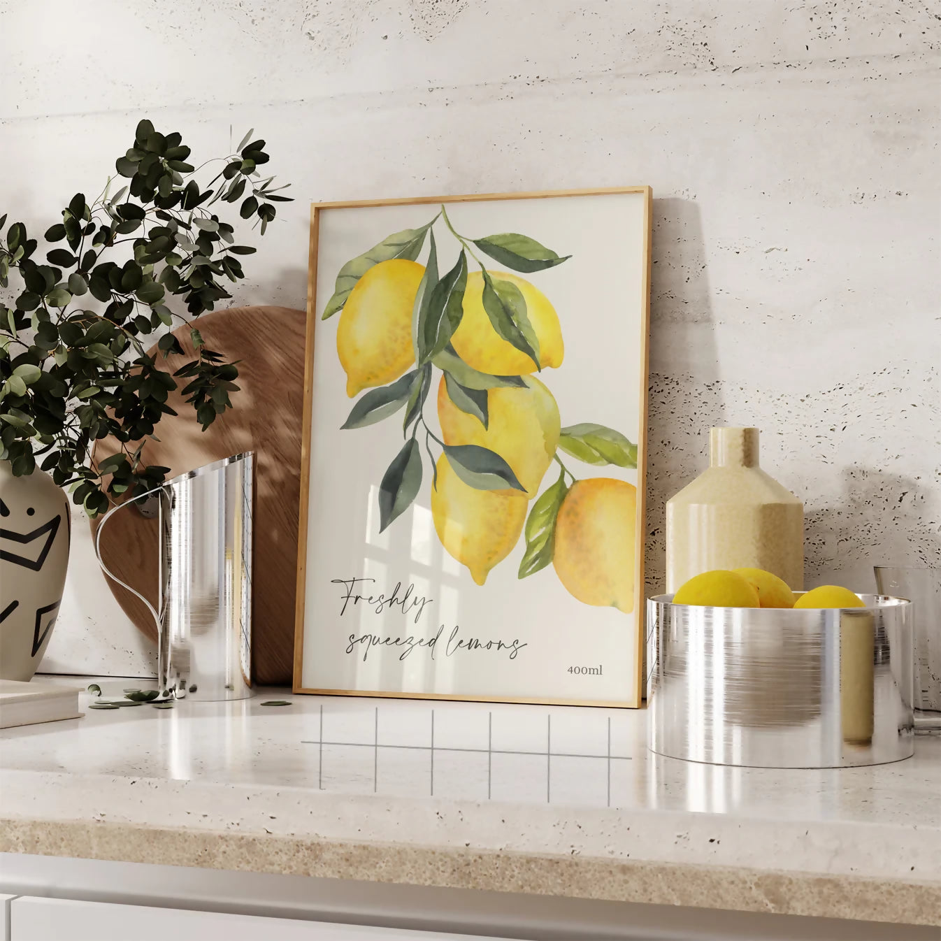 FRESHLY SQUEEZED LEMONS WALL ART PRINT