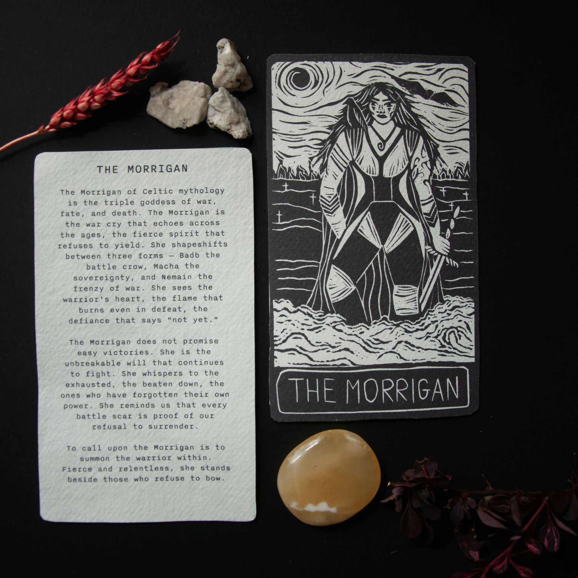THE MORRIGAN GODDESS ALTAR CARD