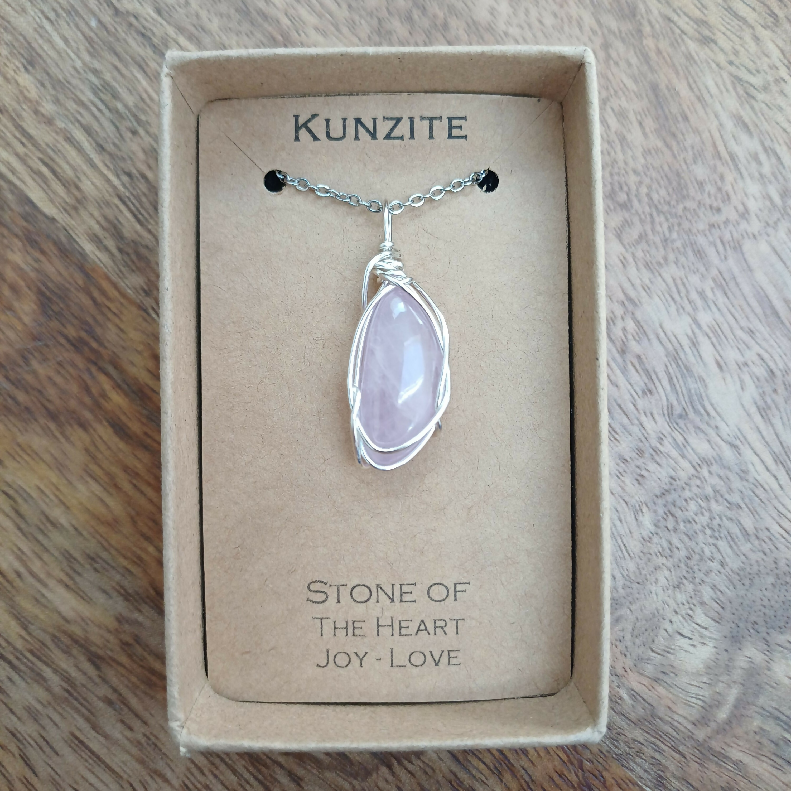 Kunzite Wire Wrapped Pendant