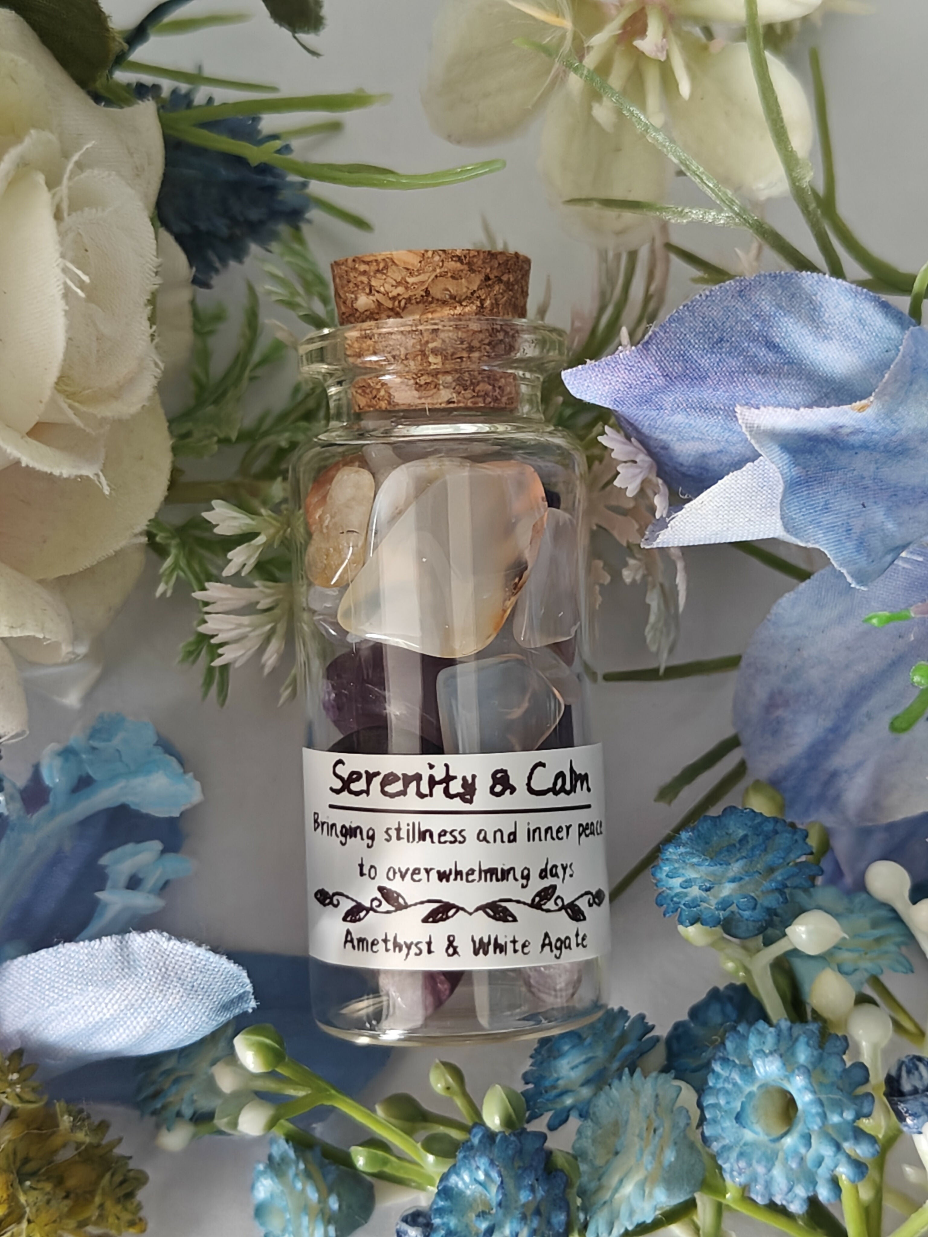 Serenity and Calm Crystal Intention Jar