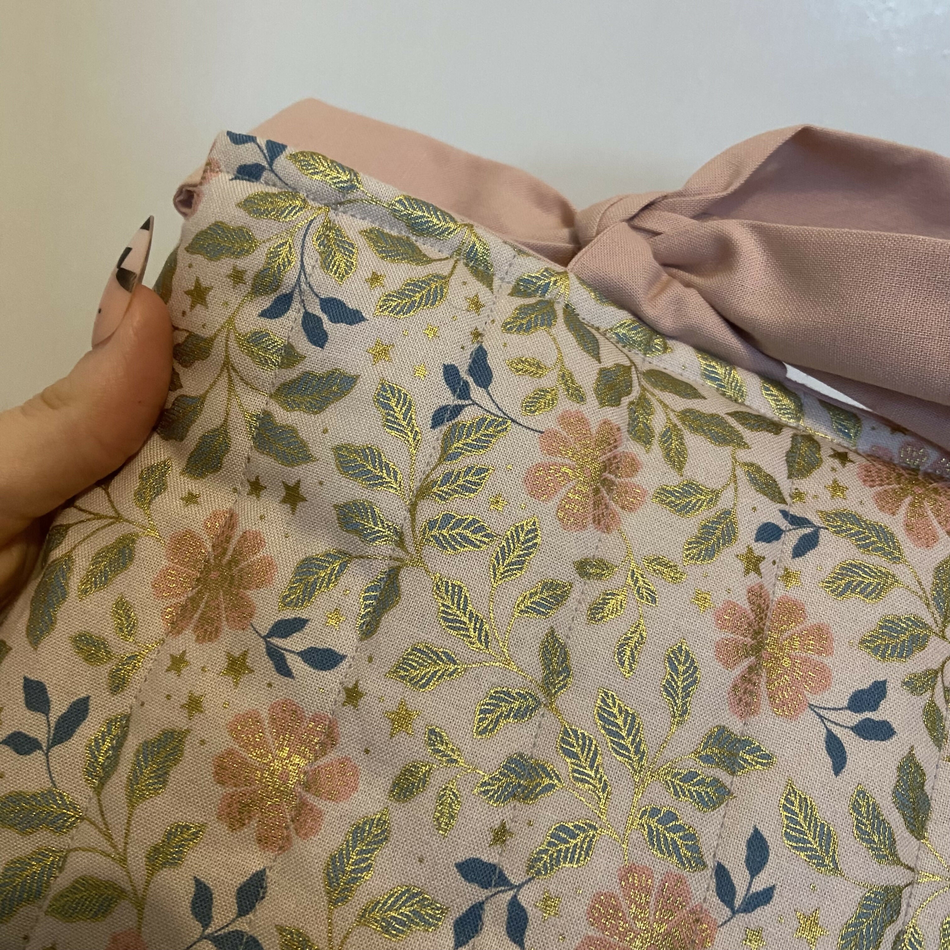 Pink and Gold Floral Kindle Pouch