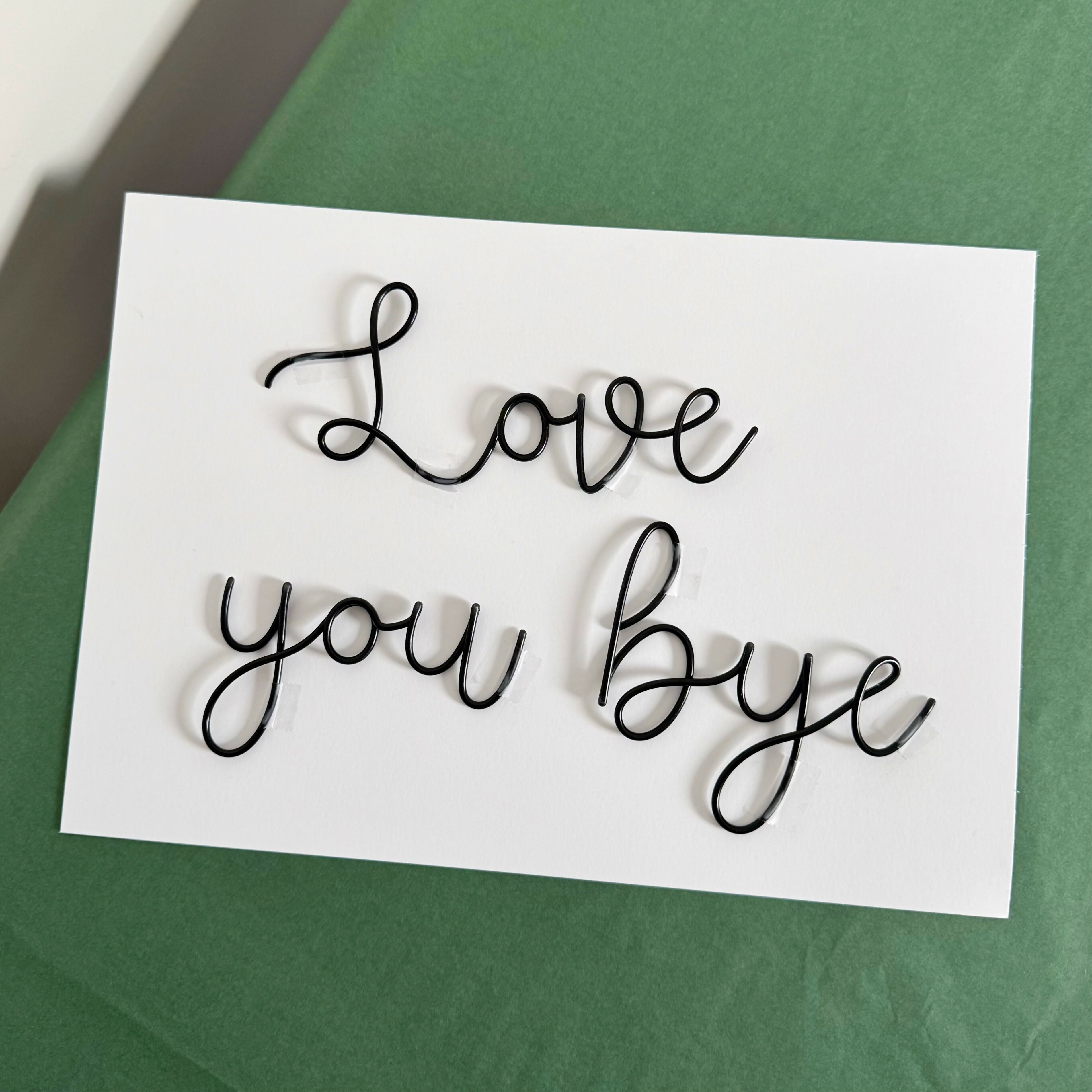 Love You Bye: Wire Wall Decoration