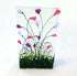 Handmade Fused Glass Tealight Holder With Pink & Purple Flowers