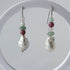 HEALING CRYSTAL & STERLING SILVER HEART CHAKRA EARRINGS WITH BAROQUE PEARLS