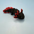 3D Printed SMALL: Articulated Sensory Fidget Animals friends Axolotl (Black/Red) 11cm