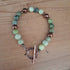 Pure Copper Toggle Bracelet with Yellow Turquoise and Copper Hematite.