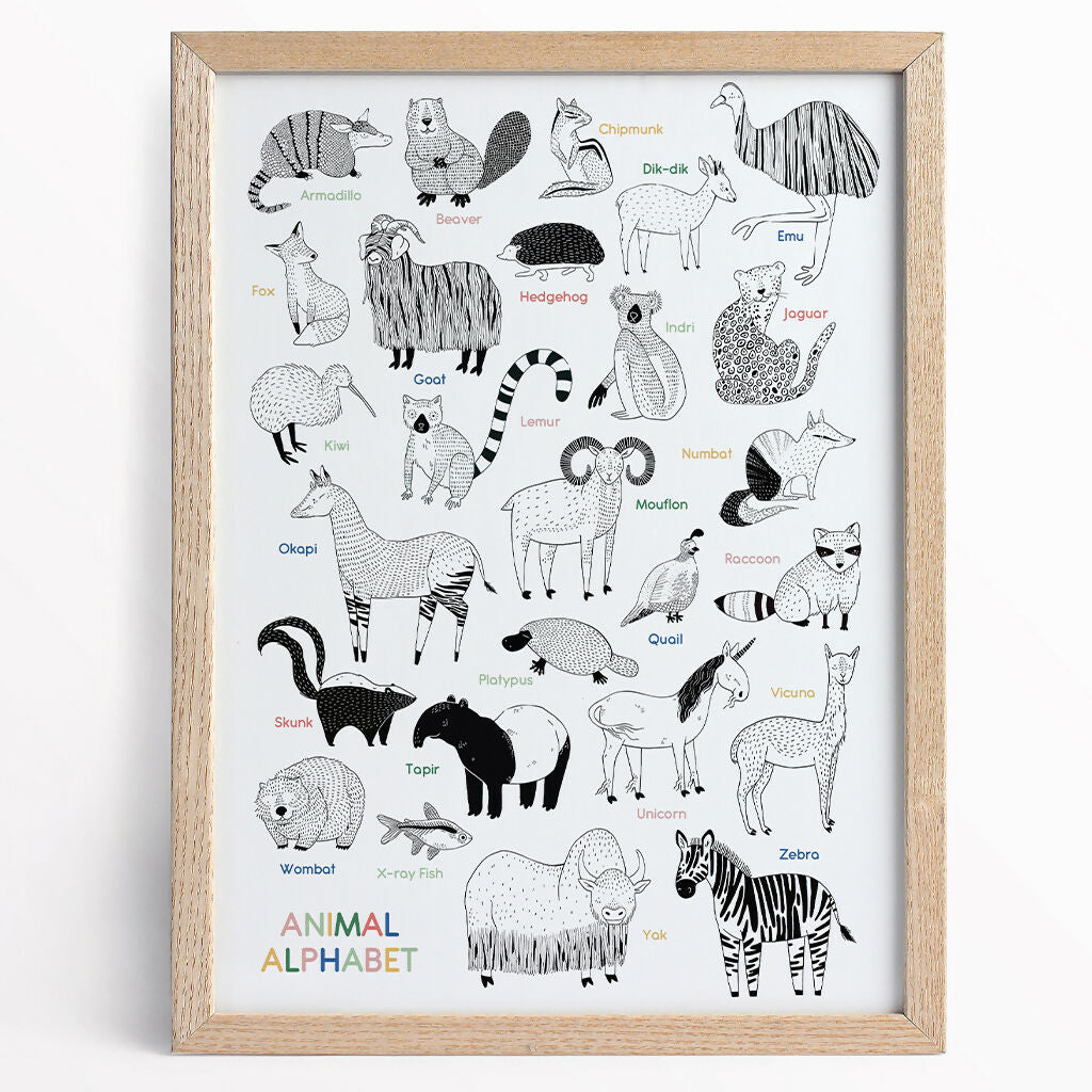 Animal Alphabet A3 Poster