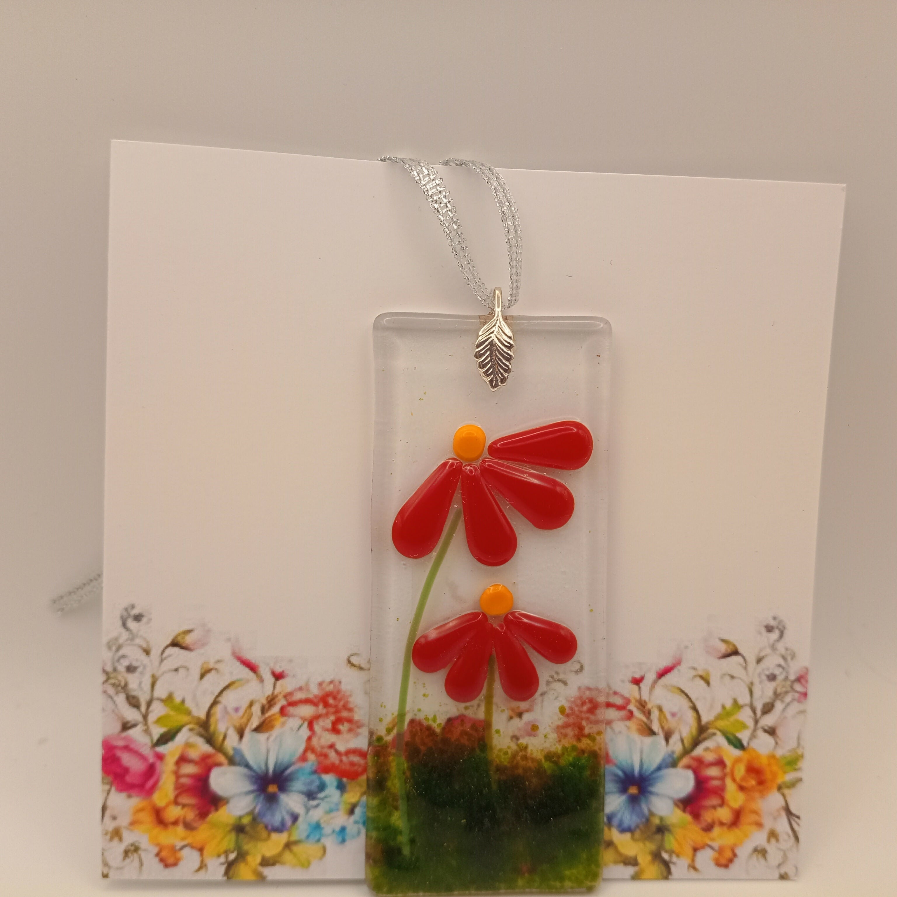 Fused Glass Flower card