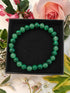 Malachite and Green Aventurine Crystal Bead Bracelet (6mm beads)