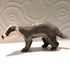Ceramic Badger sculpture, prowling