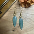 Stunning Green Agate Leaf Earrings