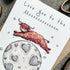 Love You to the Moooon Highland Cow Card